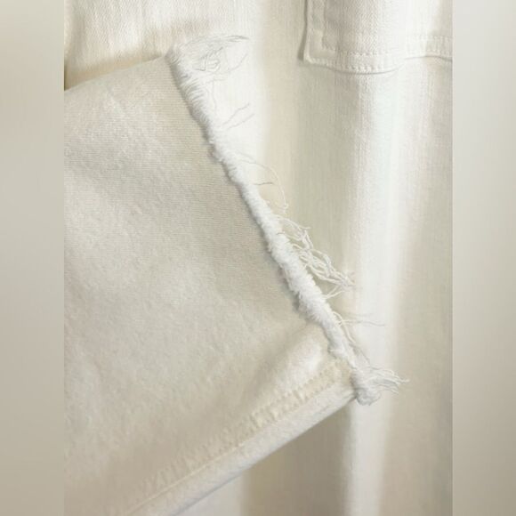 Mother Patch Pocket Private Ankle Fray Jeans White Fairest of them all 28 - Picture 7 of 12